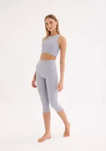 Bia Studios Essentials 3/4 Length Leggings in Stone – women's 3/4 workout leggings