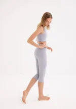 Bia Studios Essentials 3/4 Length Leggings in Stone – women's 3/4 workout leggings