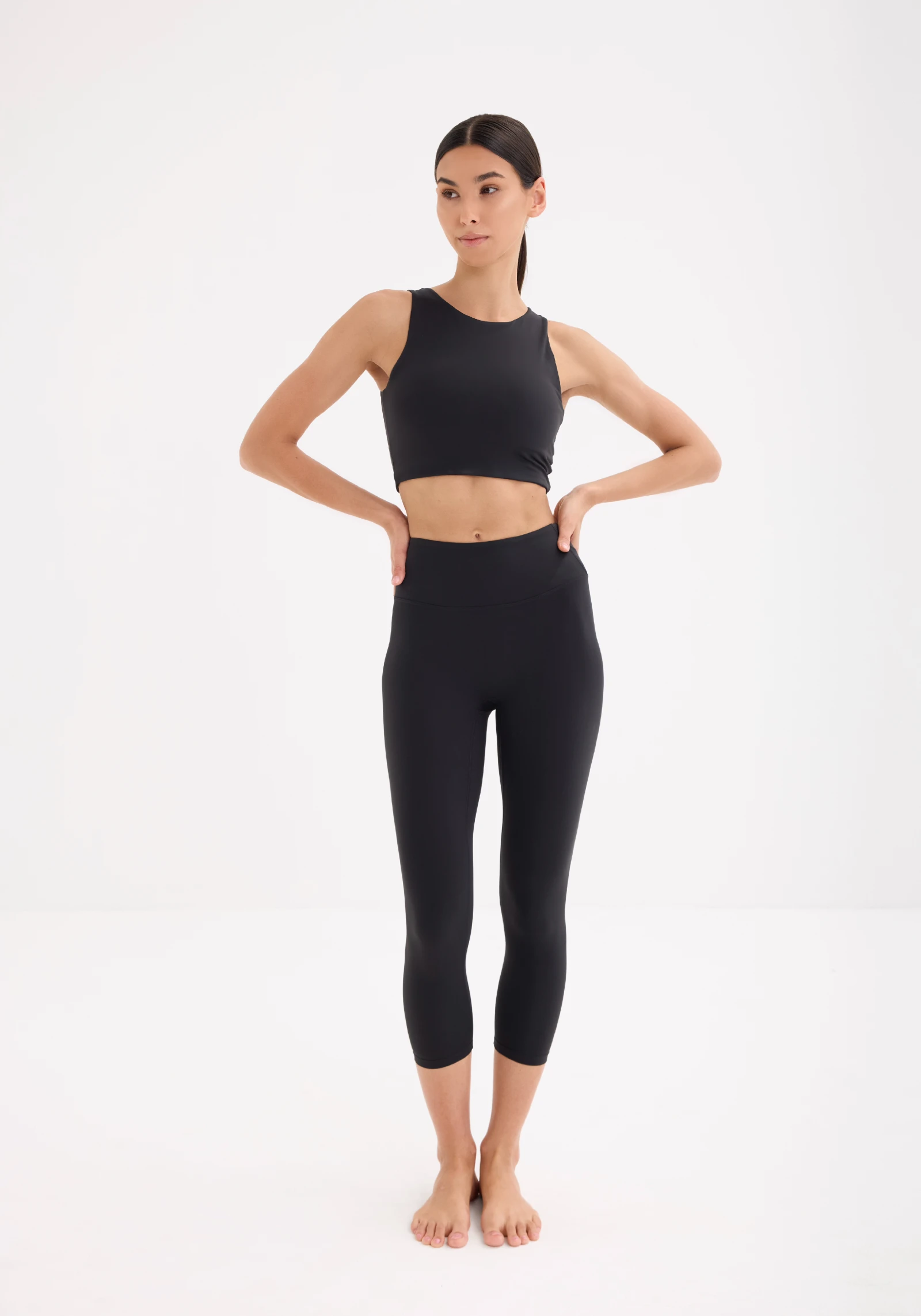 Bia Studios Essentials High Neck Sports Bra in Black – minimalist women's activewear